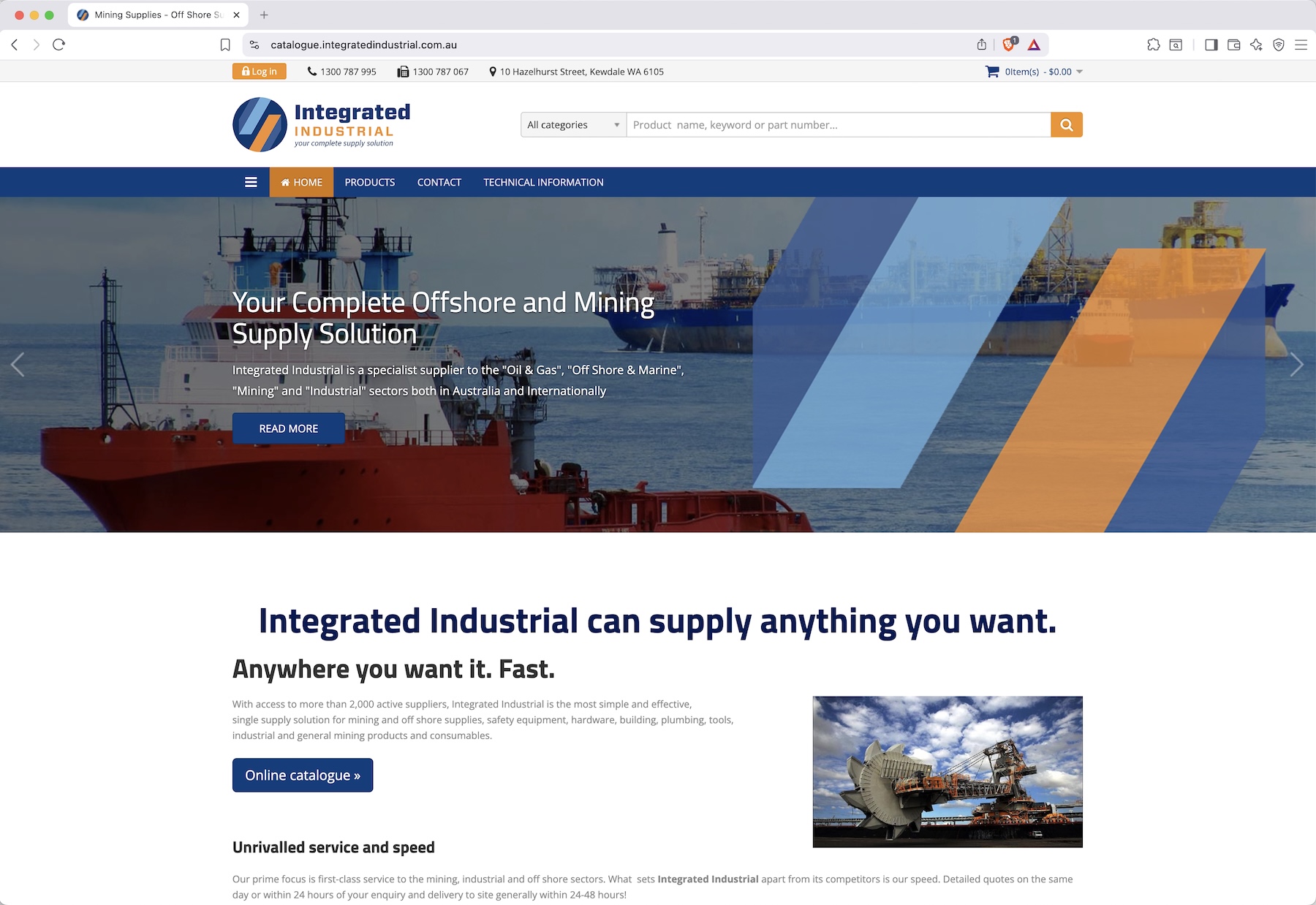Integrated Industrial website