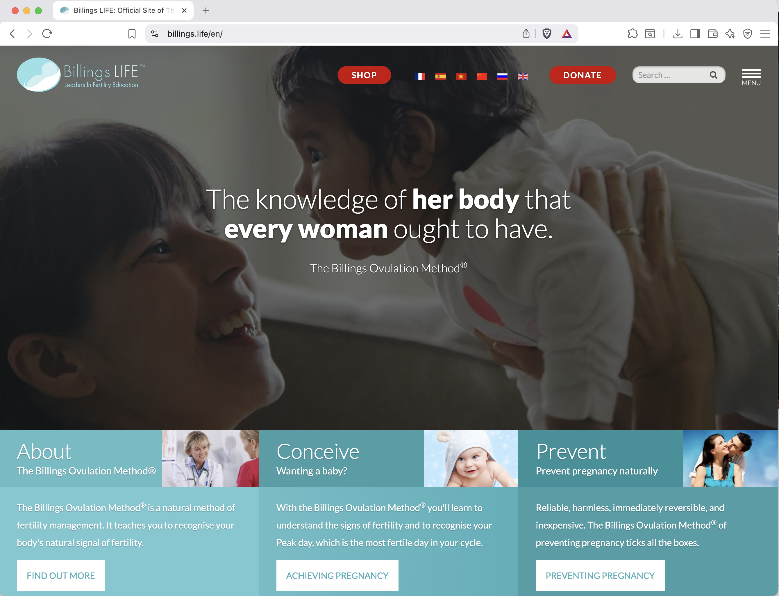 Billings.LIFE website